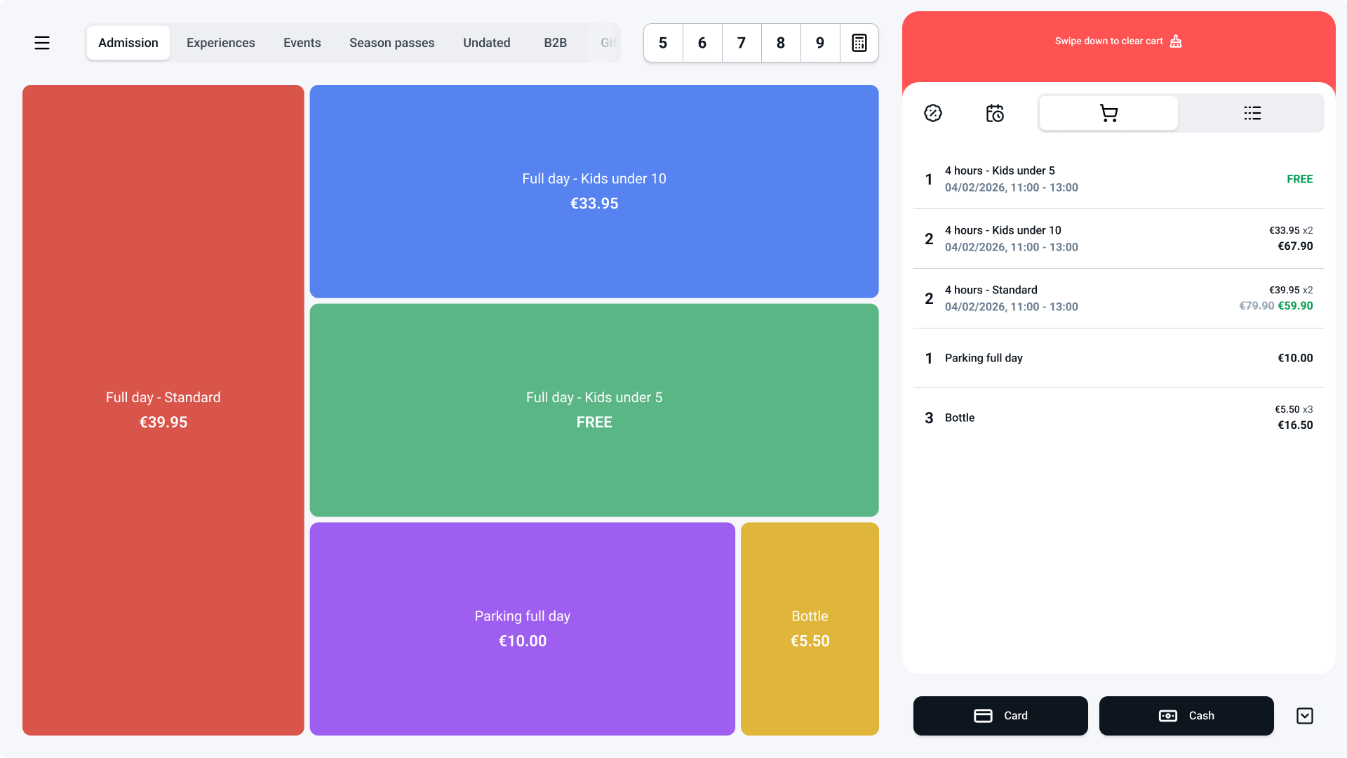 POS gesture controls and drag interactions